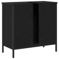 Meuble sous lavabo  Noir Chêne 60x30x60 cm Bois d'ingénierie
