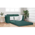 Canapé-lit 2-en-1 vert foncé 148x71x83 cm Tissu
