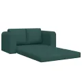 Canapé-lit 2-en-1 vert foncé 148x71x83 cm Tissu