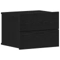 Commode de chevet  Noir en chêne 40x30x30 cm en bois d'ingénierie