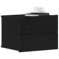 Commode de chevet  Noir en chêne 40x30x30 cm en bois d'ingénierie