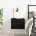 Commode de chevet  Noir en chêne 40x30x30 cm en bois d'ingénierie