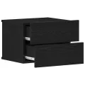 Commode de chevet  Noir en chêne 40x30x30 cm en bois d'ingénierie