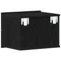 Commode de chevet  Noir en chêne 40x30x30 cm en bois d'ingénierie
