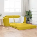 Canapé-lit de sol 2-en-1 Jaune 148x71x83 cm Velours