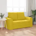 Canapé-lit de sol 2-en-1 Jaune 148x71x83 cm Velours