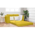 Canapé-lit de sol 2-en-1 Jaune 148x71x83 cm Velours