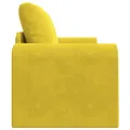 Canapé-lit de sol 2-en-1 Jaune 148x71x83 cm Velours