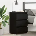 Table de chevet  noire en chêne, 40x35x62,5 cm en bois conçu