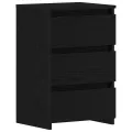 Table de chevet  noire en chêne, 40x35x62,5 cm en bois conçu