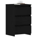 Table de chevet  noire en chêne, 40x35x62,5 cm en bois conçu
