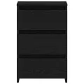 Table de chevet  noire en chêne, 40x35x62,5 cm en bois conçu
