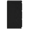 Table de chevet  noire en chêne, 40x35x62,5 cm en bois conçu