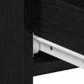 Table de chevet  noire en chêne, 40x35x62,5 cm en bois conçu