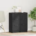Buffets 2 pcs Chêne Noir 30x30x70 cm Bois d'ingénierie