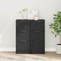 Buffets 2 pcs Chêne Noir 30x30x70 cm Bois d'ingénierie