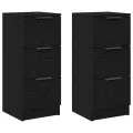 Buffets 2 pcs Chêne Noir 30x30x70 cm Bois d'ingénierie