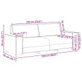 Canapé 3 places  crème 180 cm en tissu