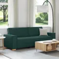 Canapé 3 places  vert foncé 180 cm en tissu