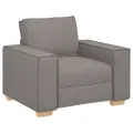 Ensemble de canapés 3 pièces avec coussins en tissu taupe