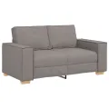 Ensemble de canapés 3 pièces avec coussins en tissu taupe