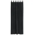 Rideaux occultants  avec boucles de suspension 2 pcs en velours noir