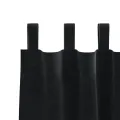 Rideaux occultants  avec boucles de suspension 2 pcs en velours noir
