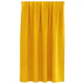 Rideaux occultants  avec bande supérieure 2 pcs en velours jaune moutarde