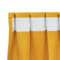 Rideaux occultants  avec bande supérieure 2 pcs en velours jaune moutarde