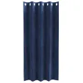 Rideaux occultants  avec œillets 2 pcs Velours bleu foncé