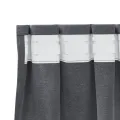 Rideaux occultants  avec bande supérieure 2 pcs en velours gris clair super