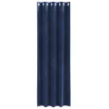 Rideaux occultants  avec œillets 2 pcs Velours bleu nuit