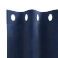 Rideaux occultants  avec œillets 2 pcs Velours bleu nuit