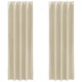 Rideaux occultants  avec œillets 2 pcs en velours crème