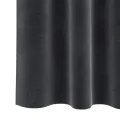 Rideaux occultants  avec bande supérieure 2 pièces en velours gris foncé