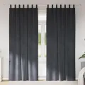 Rideaux opaques  avec boucles de suspension 2 pcs en velours gris clair