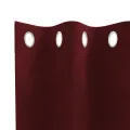 Rideaux opaques  avec œillets 2 pcs Rouge vin Velours