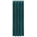 Rideaux occultants  avec œillets, 2 pcs, Velours Vert Foncé