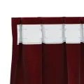 Rideaux opacifants  avec bande de fixation 2 pcs Velours rouge vin