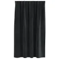Rideaux occultants  avec bande supérieure 2 pcs en velours noir