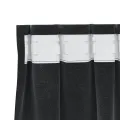 Rideaux occultants  avec bande supérieure 2 pcs en velours noir