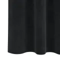 Rideaux occultants  avec bande supérieure 2 pcs en velours noir
