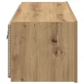 Meuble TV  avec lumières LED Chêne Artisan 100x35x31 cm