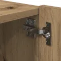 Meuble TV  avec lumières LED Chêne Artisan 100x35x31 cm
