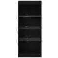 Buffet avec lumières LED Chêne noir 41x37x100 cm