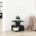 Table d'appoint  en bois noir 40x40x40 cm en bois d'ingénierie