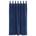 Rideaux opaques  avec boucles suspendues 2 pcs Velours Bleu foncé