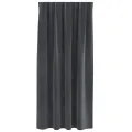 Rideaux occultants  avec bande supérieure 2 pcs Velours Gris clair