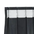 Rideaux occultants  avec bande supérieure 2 pcs Velours Gris clair