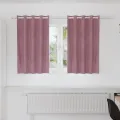 Rideaux occultants  avec œillets 2 pcs Velours rose foncé